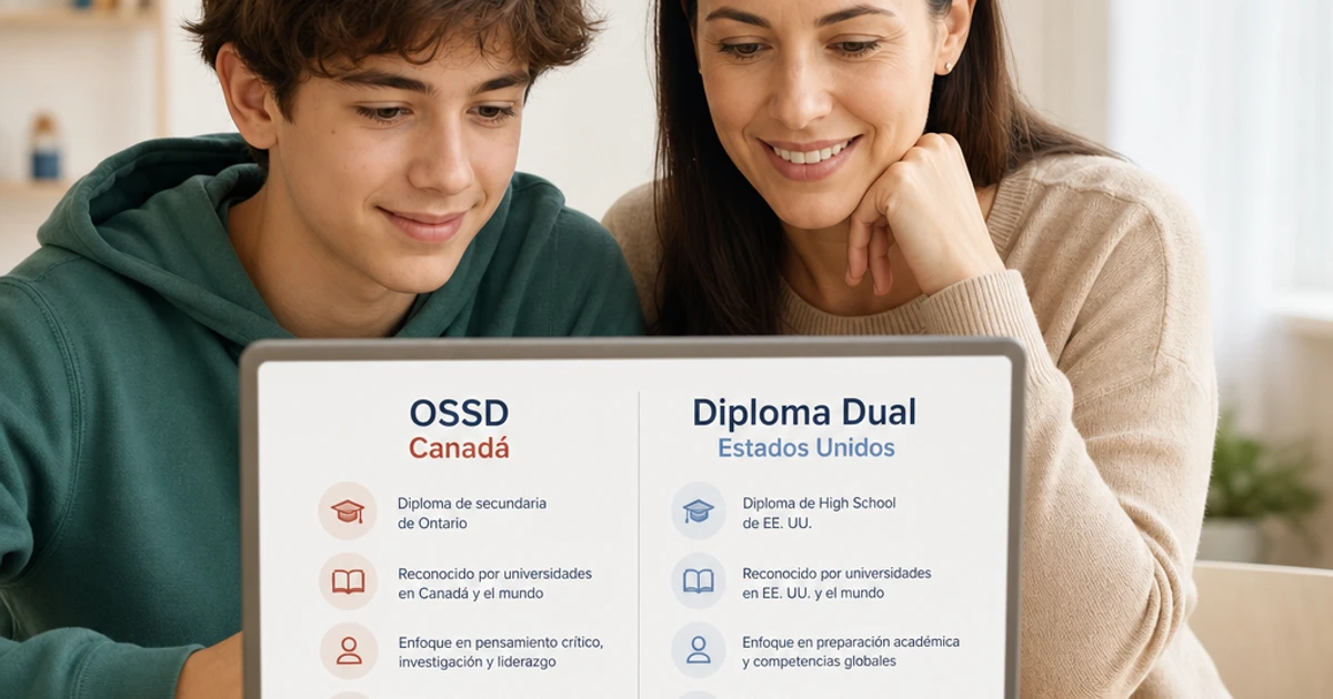 OSSD vs Diploma Dual americano: diferencias para familias